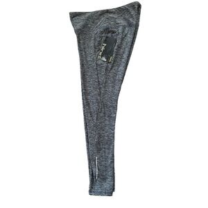 Hind athletic pants black & white marled women’s size large reflective NWT